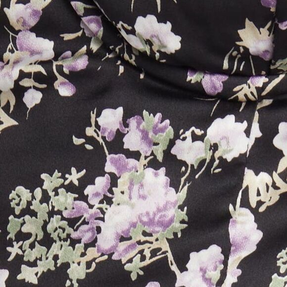 ASTR Floral Sweetheart Neck Underwire Satin Top - Picture 4 of 10